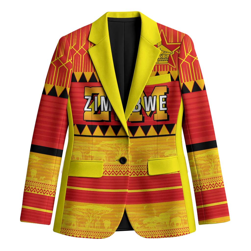 Custom Zimbabwe Cricket Blazer African Heritage Stripes Style - Wonder Print Shop