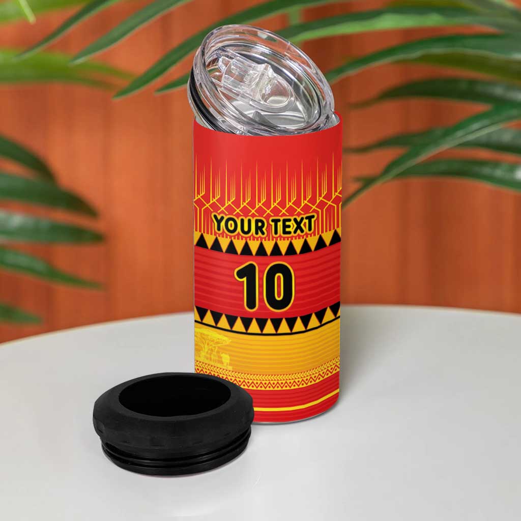 Custom Zimbabwe Cricket 4 in 1 Can Cooler Tumbler African Heritage Stripes Style - Wonder Print Shop