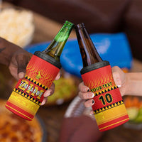 Custom Zimbabwe Cricket 4 in 1 Can Cooler Tumbler African Heritage Stripes Style - Wonder Print Shop