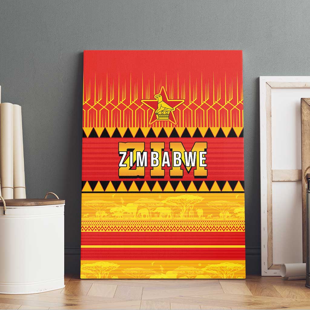 Zimbabwe Cricket Canvas Wall Art African Heritage Stripes Style - Wonder Print Shop