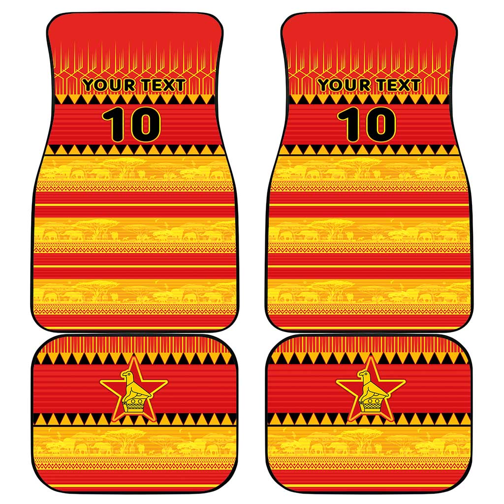 Zimbabwe Cricket Car Mats African Heritage Stripes Style - Wonder Print Shop