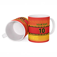 Custom Zimbabwe Cricket Ceramic Mug African Heritage Stripes Style - Wonder Print Shop