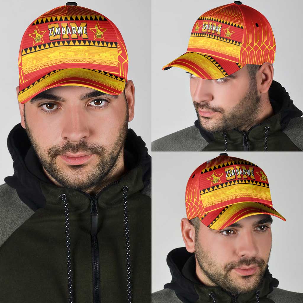 Zimbabwe Cricket Classic Cap African Heritage Stripes Style - Wonder Print Shop