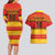 Custom Zimbabwe Cricket Couples Matching Long Sleeve Bodycon Dress and Hawaiian Shirt African Heritage Stripes Style - Wonder Print Shop