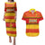 Custom Zimbabwe Cricket Couples Matching Puletasi and Hawaiian Shirt African Heritage Stripes Style - Wonder Print Shop