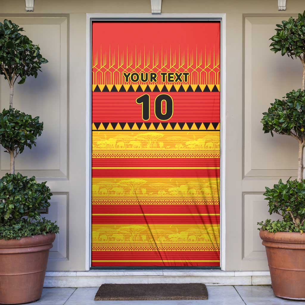 Zimbabwe Cricket Door Cover African Heritage Stripes Style - Wonder Print Shop