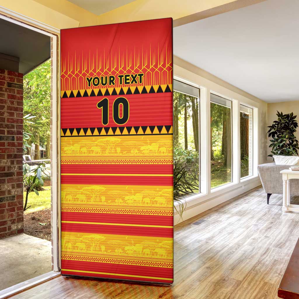 Zimbabwe Cricket Door Cover African Heritage Stripes Style - Wonder Print Shop