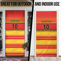 Zimbabwe Cricket Door Cover African Heritage Stripes Style - Wonder Print Shop