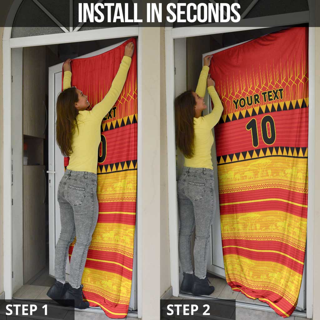 Zimbabwe Cricket Door Cover African Heritage Stripes Style - Wonder Print Shop