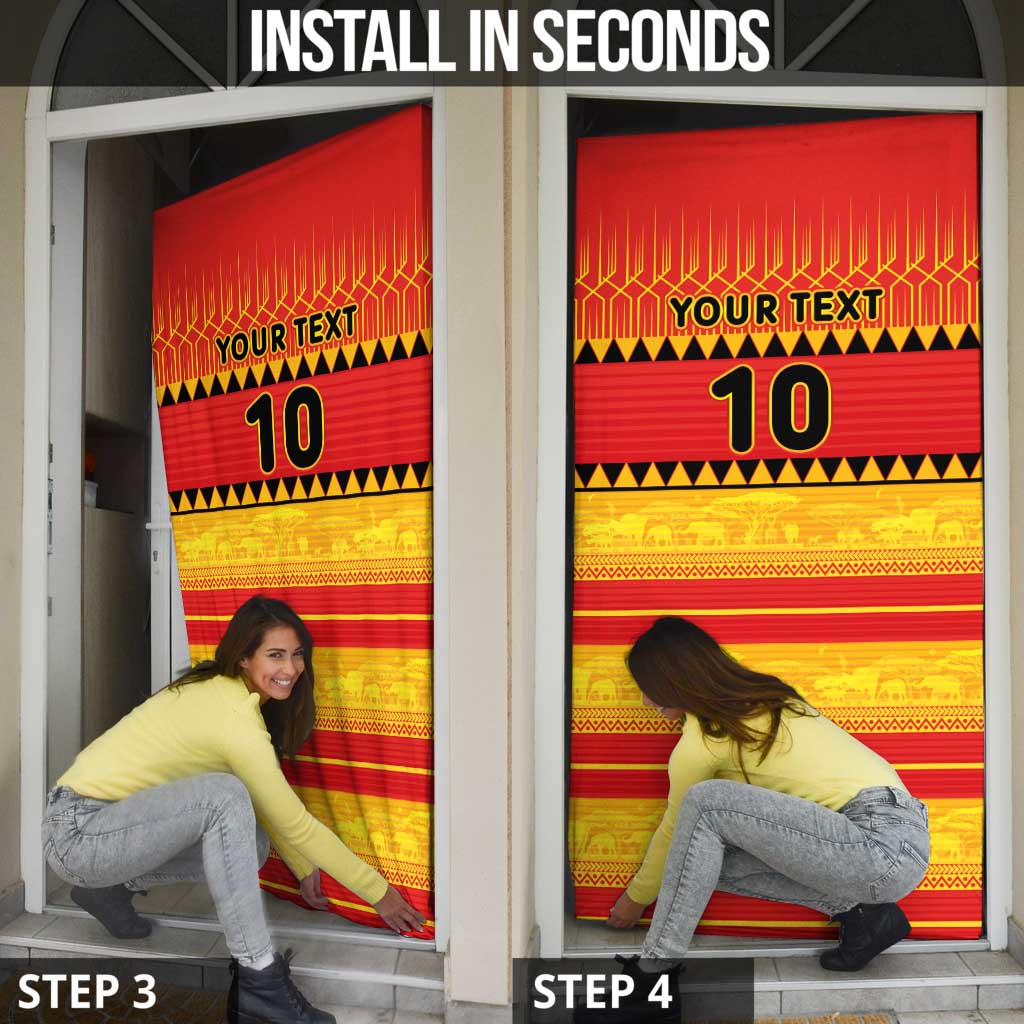 Zimbabwe Cricket Door Cover African Heritage Stripes Style - Wonder Print Shop