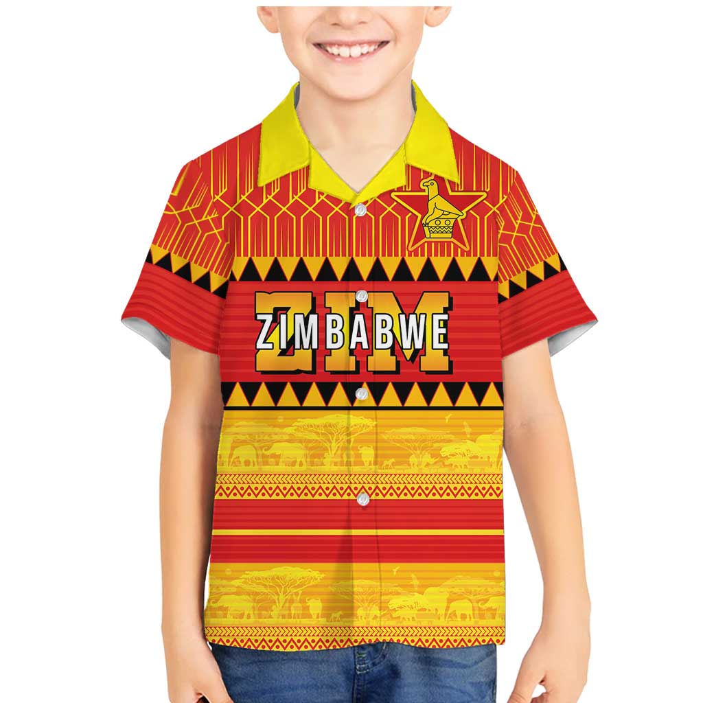 Custom Zimbabwe Cricket Family Matching Mermaid Dress and Hawaiian Shirt African Heritage Stripes Style - Wonder Print Shop