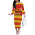 Custom Zimbabwe Cricket Family Matching Off The Shoulder Long Sleeve Dress and Hawaiian Shirt African Heritage Stripes Style - Wonder Print Shop