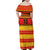 Custom Zimbabwe Cricket Family Matching Off Shoulder Maxi Dress and Hawaiian Shirt African Heritage Stripes Style - Wonder Print Shop