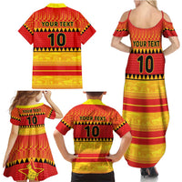 Custom Zimbabwe Cricket Family Matching Summer Maxi Dress and Hawaiian Shirt African Heritage Stripes Style - Wonder Print Shop
