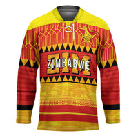 Custom Zimbabwe Cricket Hockey Jersey African Heritage Stripes Style - Wonder Print Shop