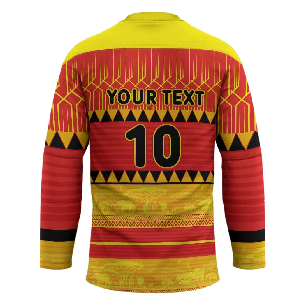 Custom Zimbabwe Cricket Hockey Jersey African Heritage Stripes Style - Wonder Print Shop