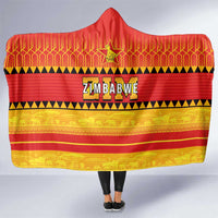 Zimbabwe Cricket Hooded Blanket African Heritage Stripes Style - Wonder Print Shop