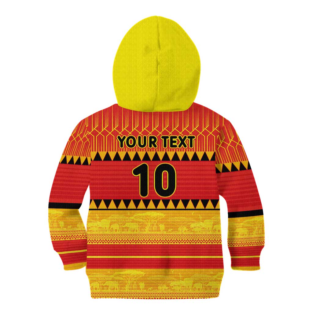 Custom Zimbabwe Cricket Kid Hoodie African Heritage Stripes Style - Wonder Print Shop