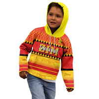 Custom Zimbabwe Cricket Kid Hoodie African Heritage Stripes Style - Wonder Print Shop