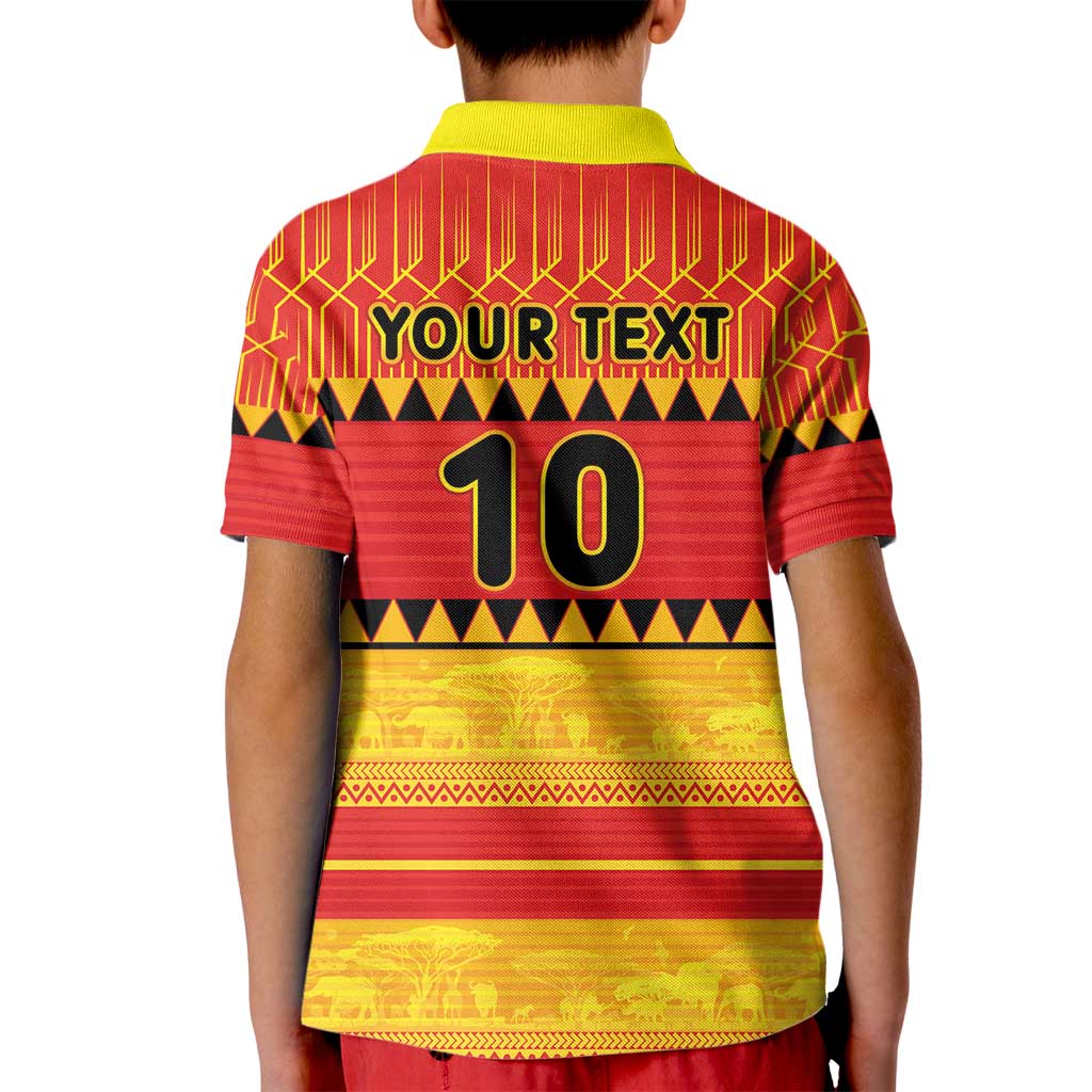 Custom Zimbabwe Cricket Kid Polo Shirt African Heritage Stripes Style - Wonder Print Shop