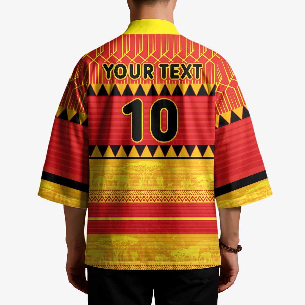 Custom Zimbabwe Cricket Kimono African Heritage Stripes Style - Wonder Print Shop