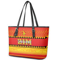 Zimbabwe Cricket Leather Tote Bag African Heritage Stripes Style - Wonder Print Shop