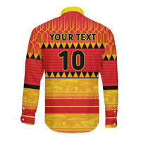Custom Zimbabwe Cricket Long Sleeve Button Shirt African Heritage Stripes Style - Wonder Print Shop