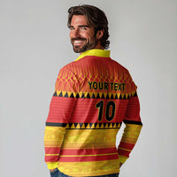 Custom Zimbabwe Cricket Long Sleeve Polo Shirt African Heritage Stripes Style - Wonder Print Shop