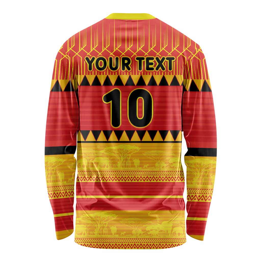 Custom Zimbabwe Cricket Long Sleeve Shirt African Heritage Stripes Style - Wonder Print Shop