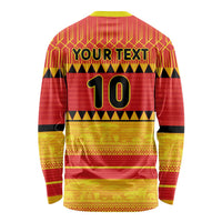 Custom Zimbabwe Cricket Long Sleeve Shirt African Heritage Stripes Style - Wonder Print Shop