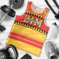 Custom Zimbabwe Cricket Men Tank Top African Heritage Stripes Style - Wonder Print Shop