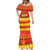 Custom Zimbabwe Cricket Mermaid Dress African Heritage Stripes Style - Wonder Print Shop