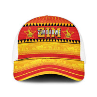 Zimbabwe Cricket Mesh Trucker Cap African Heritage Stripes Style - Wonder Print Shop