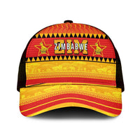 Zimbabwe Cricket Mesh Trucker Cap African Heritage Stripes Style - Wonder Print Shop