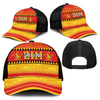 Zimbabwe Cricket Mesh Trucker Cap African Heritage Stripes Style - Wonder Print Shop