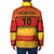 Custom Zimbabwe Cricket Padded Jacket African Heritage Stripes Style - Wonder Print Shop