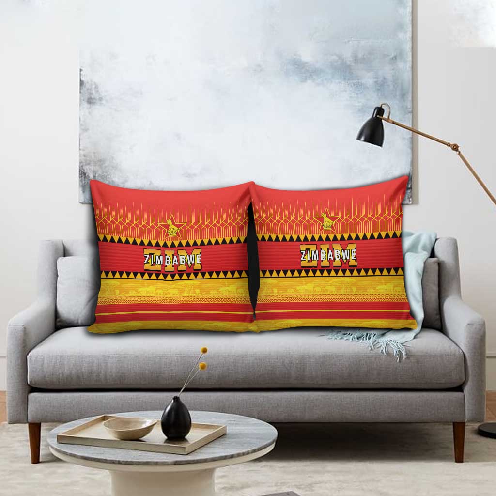 Zimbabwe Cricket Pillow Cover African Heritage Stripes Style - Wonder Print Shop