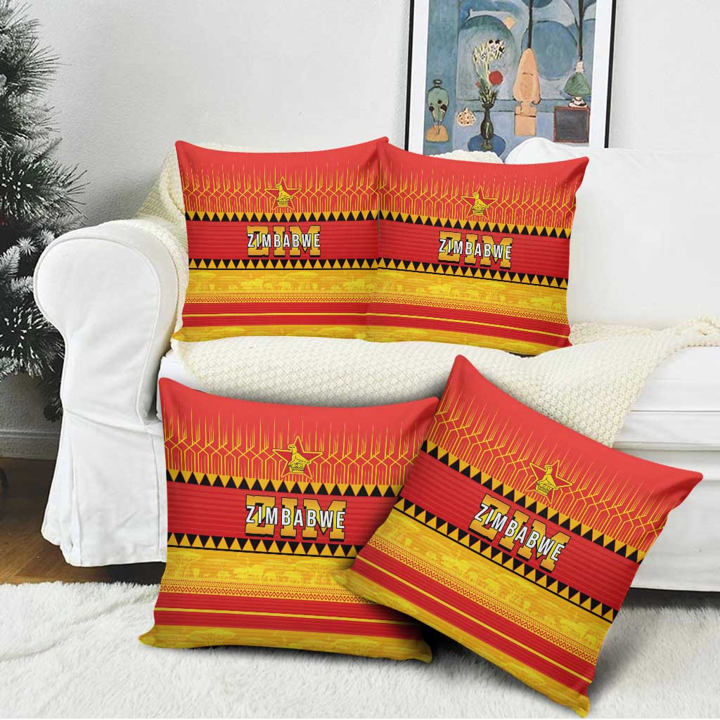 Zimbabwe Cricket Pillow Cover African Heritage Stripes Style - Wonder Print Shop