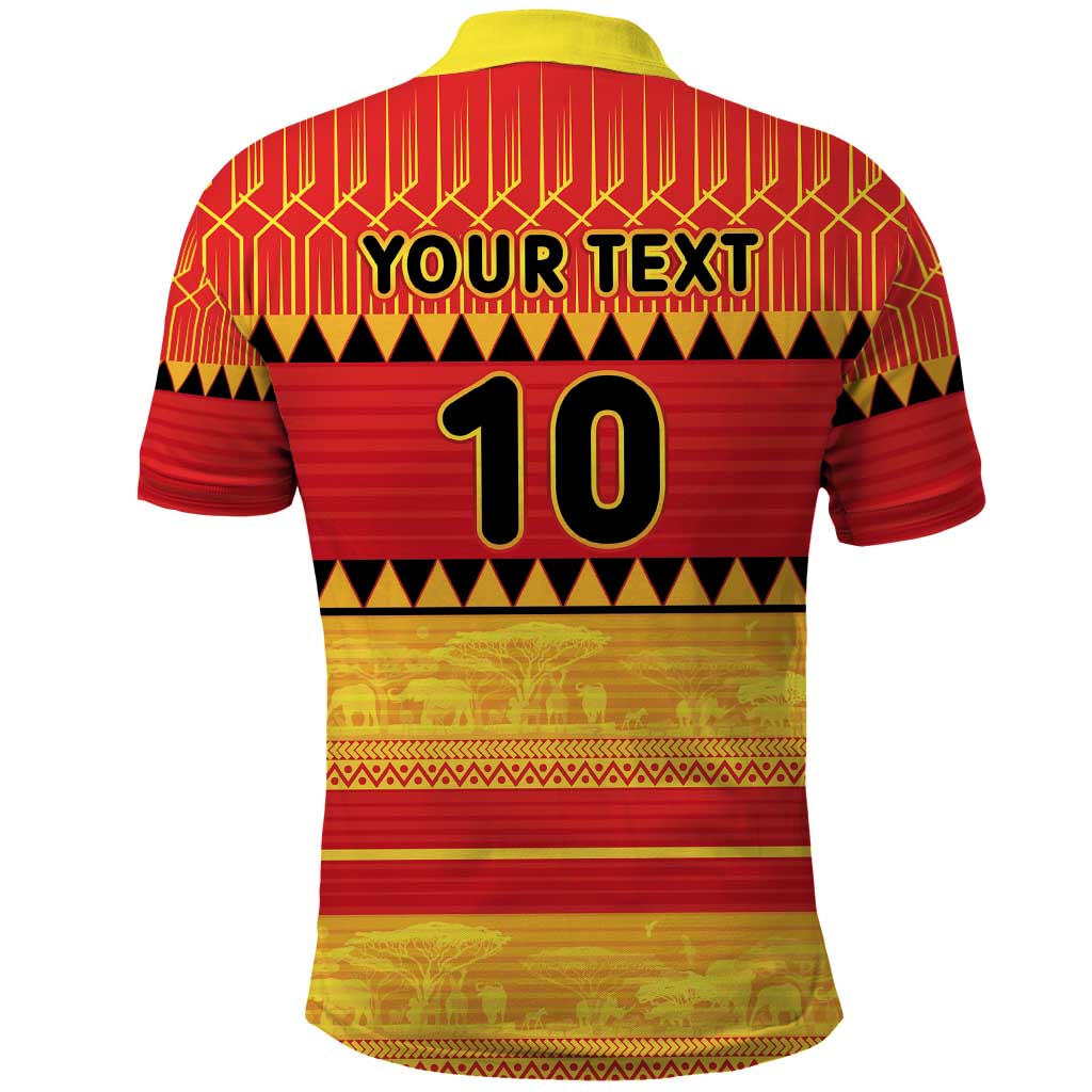 Custom Zimbabwe Cricket Polo Shirt African Heritage Stripes Style - Wonder Print Shop