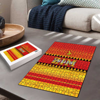 Zimbabwe Cricket Puzzle African Heritage Stripes Style - Wonder Print Shop