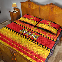 Zimbabwe Cricket Quilt Bed Set African Heritage Stripes Style - Wonder Print Shop