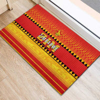 Zimbabwe Cricket Rubber Doormat African Heritage Stripes Style - Wonder Print Shop