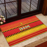 Zimbabwe Cricket Rubber Doormat African Heritage Stripes Style - Wonder Print Shop