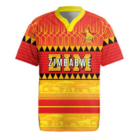 Custom Zimbabwe Cricket Rugby Jersey African Heritage Stripes Style - Wonder Print Shop