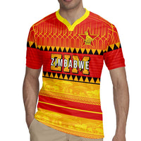 Custom Zimbabwe Cricket Rugby Jersey African Heritage Stripes Style - Wonder Print Shop