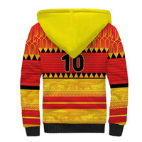 Custom Zimbabwe Cricket Sherpa Hoodie African Heritage Stripes Style - Wonder Print Shop