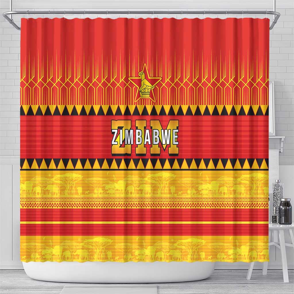 Zimbabwe Cricket Shower Curtain African Heritage Stripes Style - Wonder Print Shop