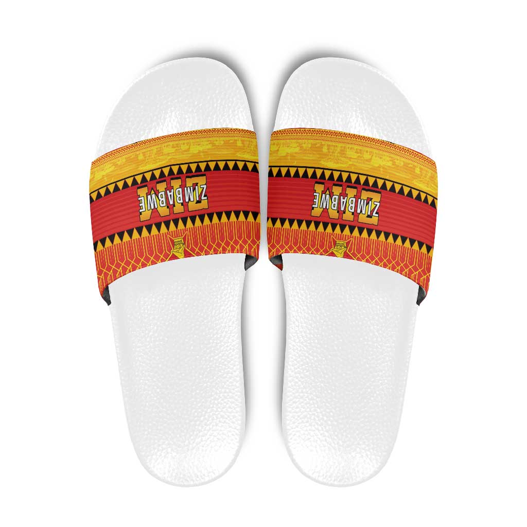 Zimbabwe Cricket Slide Sandals African Heritage Stripes Style - Wonder Print Shop
