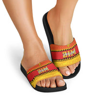 Zimbabwe Cricket Slide Sandals African Heritage Stripes Style - Wonder Print Shop