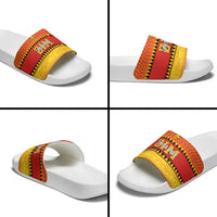 Zimbabwe Cricket Slide Sandals African Heritage Stripes Style - Wonder Print Shop